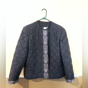 Vera Bradley Indiana quilted jacket size L.